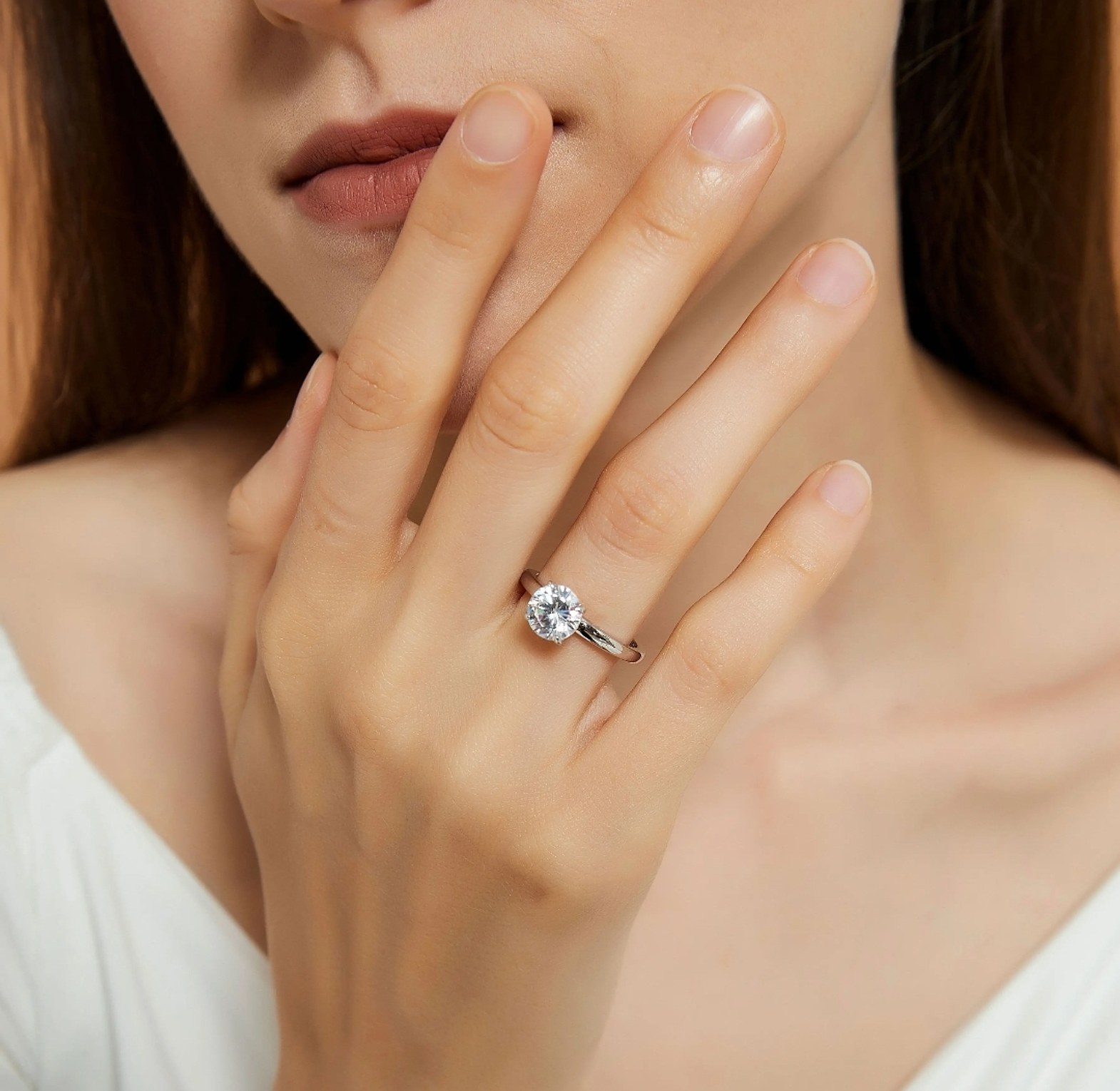 Vintage sterling silver engagement proposal ring image