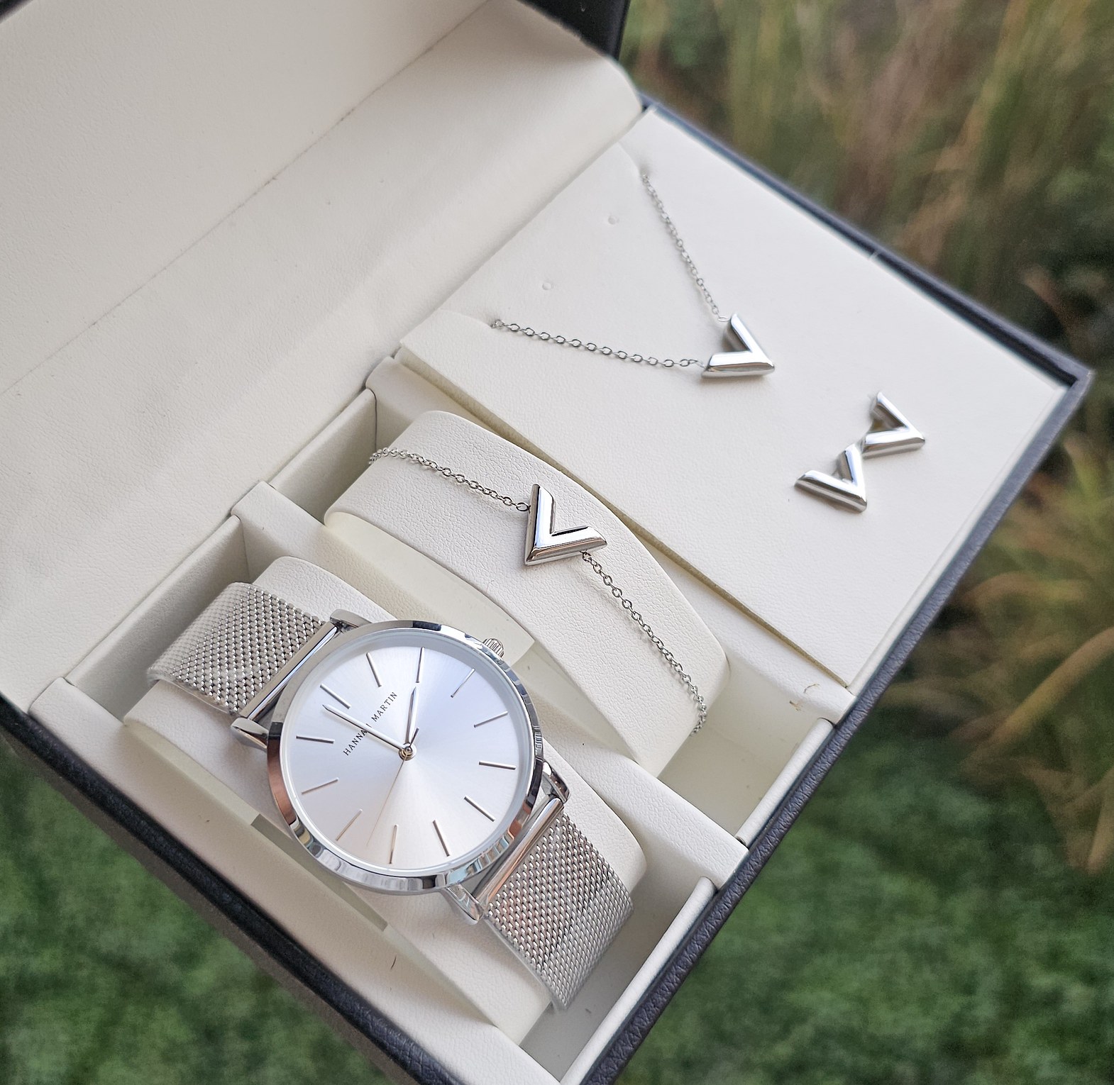 Silver watch set. image