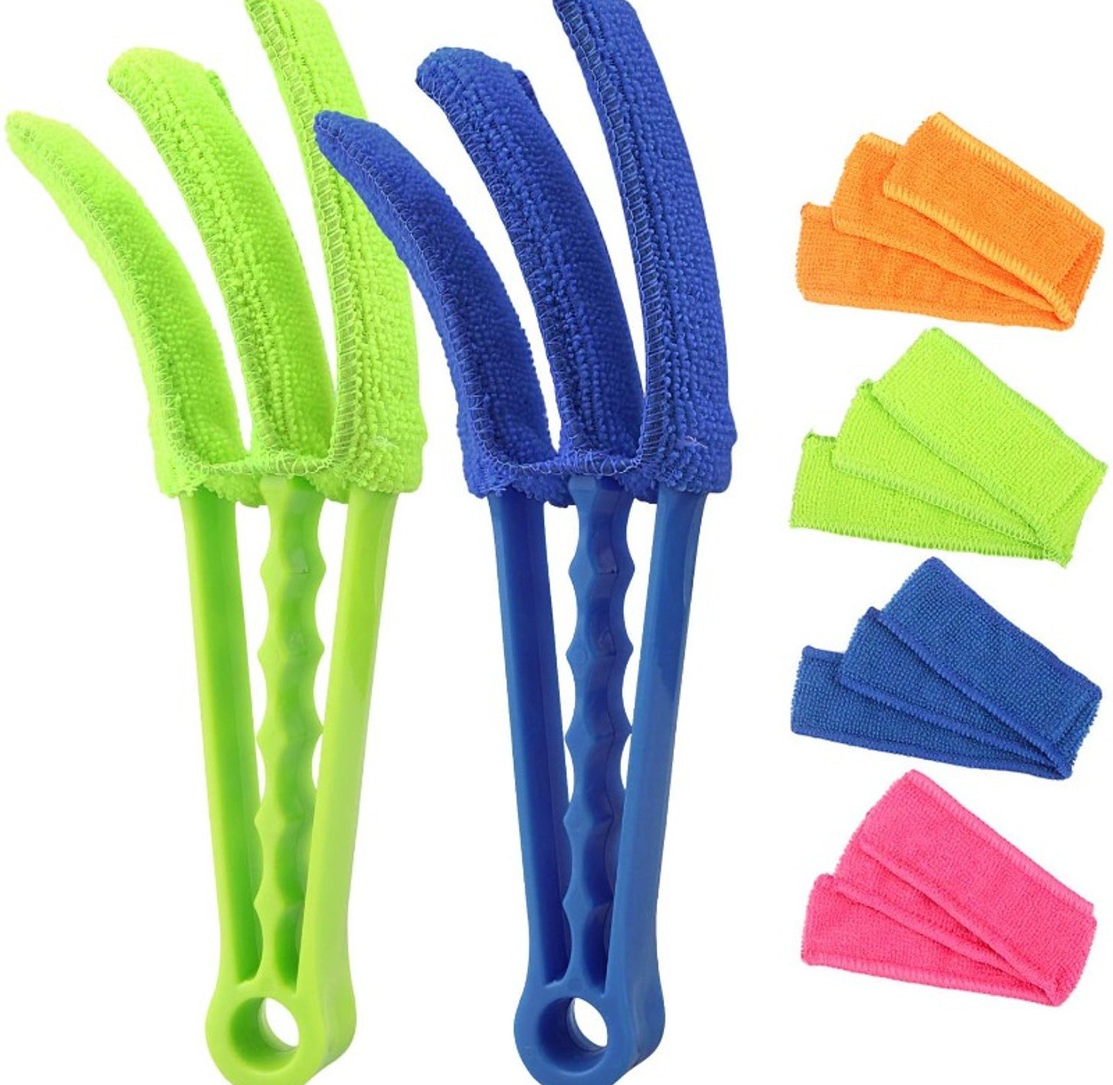 Microfiber Car Air Vent Cleaner & Window Blind Duster Brush – 3-Blade Washable Interior Detailing & Home Shutter Cleaning Tool image