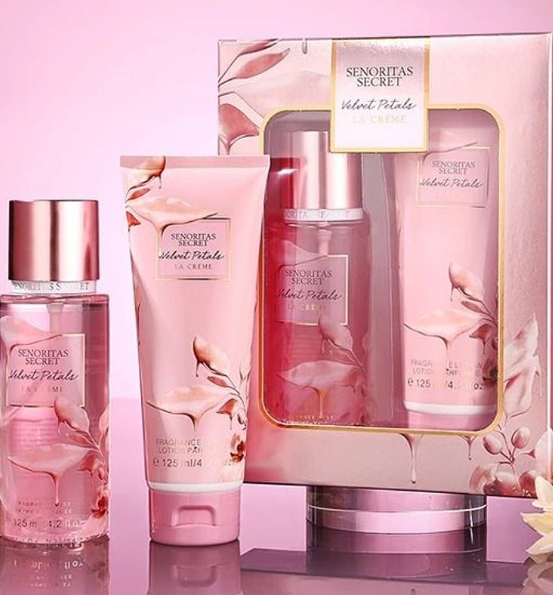 Senoritas Secret Velvet Petals La Creme Perfume Gift Set with 125ml Body Mist & 125ml Perfume Lotion  image