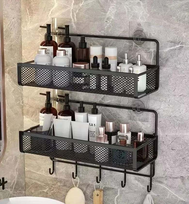 2-Piece Portable Hanging Wall Storage Rack 2PC image
