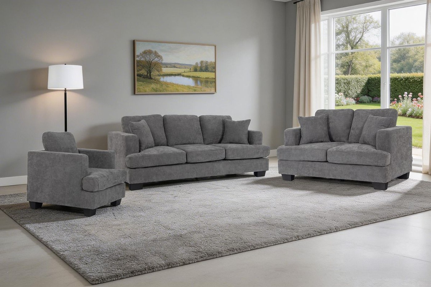 KIAN 6 Seater Fabric Sofa (3+2+1) image 1