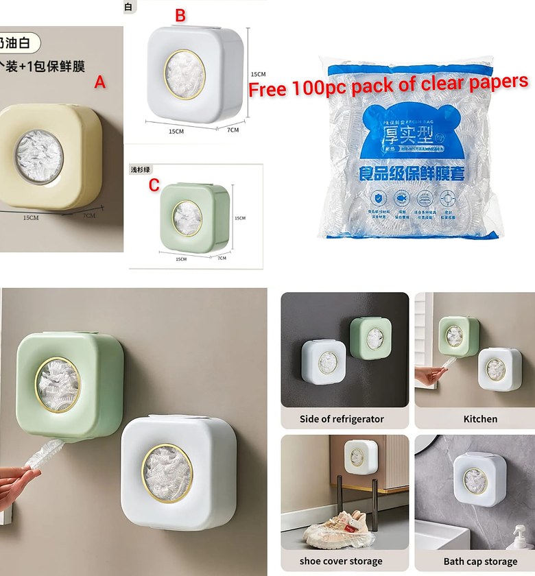 Wall-Mounted Food Cover / Clear Paper Storage Box image