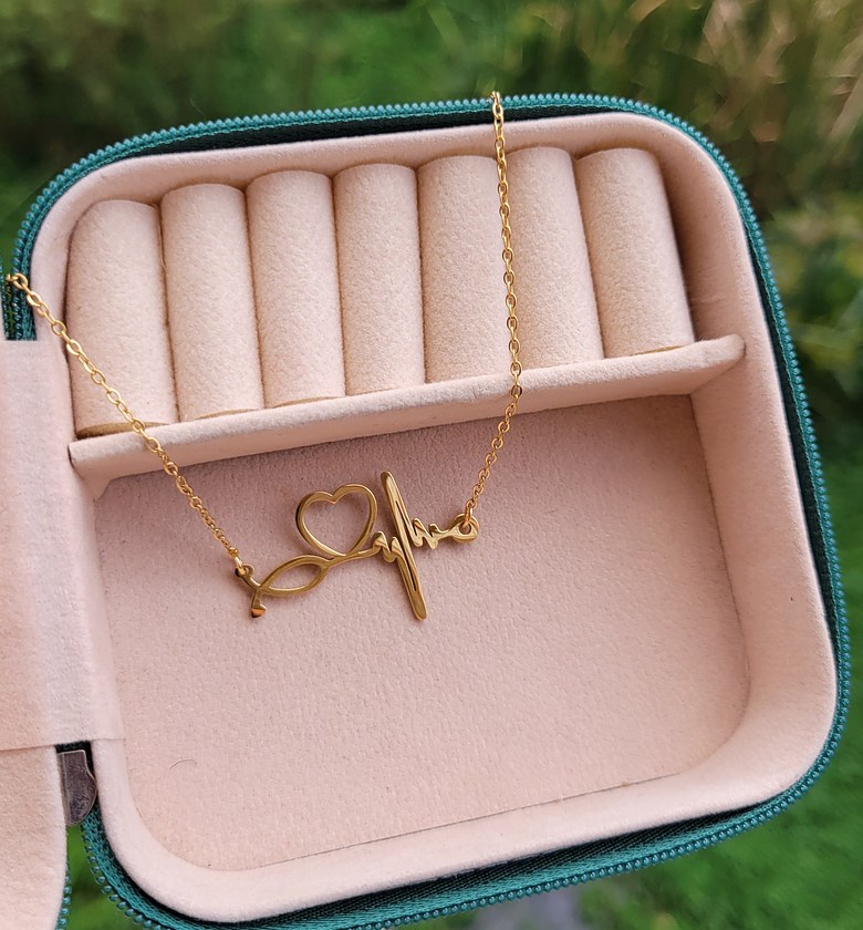Heart beat necklace  image