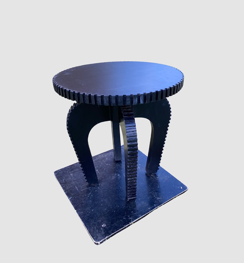 Sculptural Black Accent Table image
