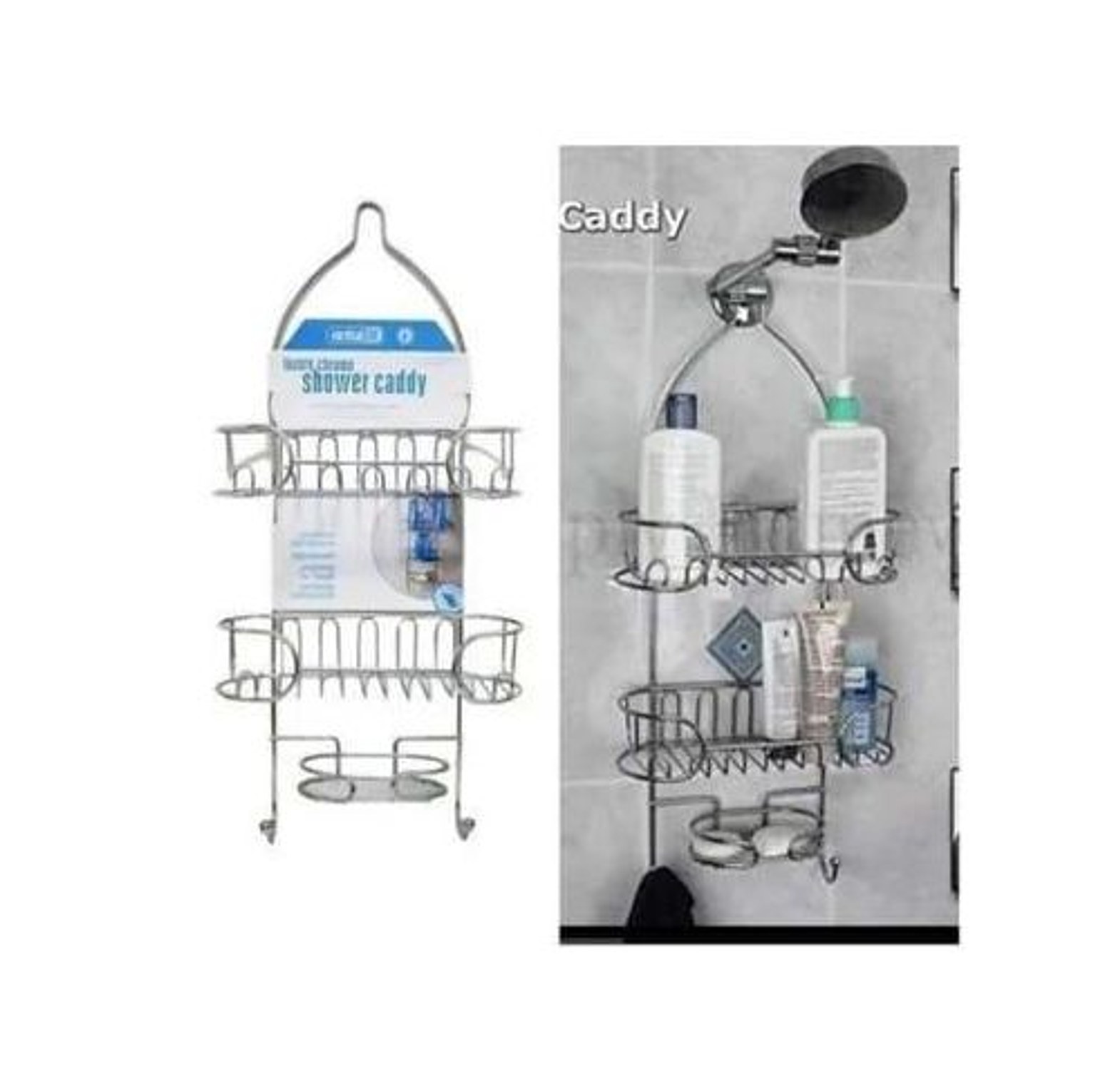 Shower Caddy Stainless Steel 3-Tier Bathroom Organizer image