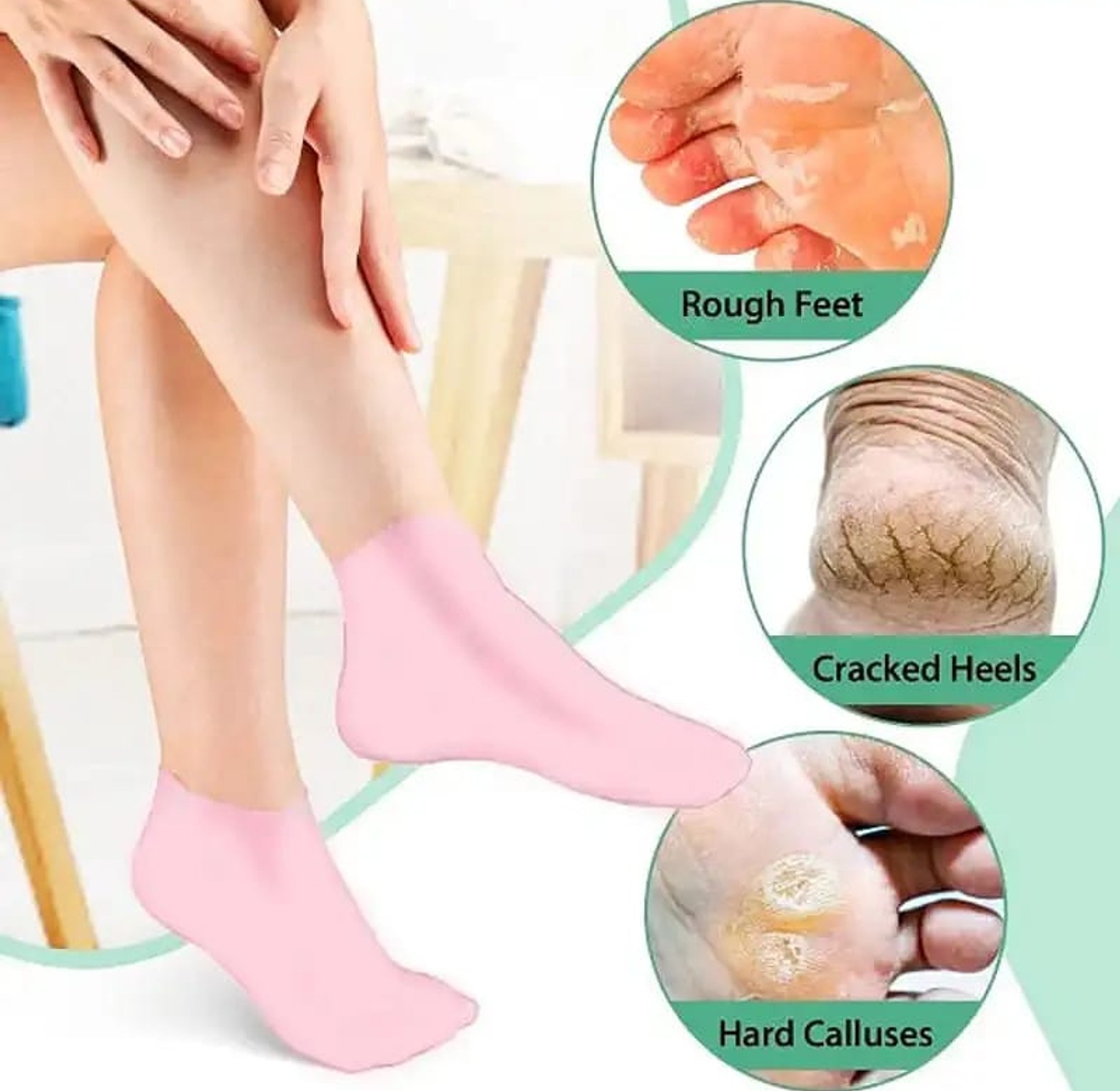 Silicone Moisturizing Spa Gel Heel Socks  image