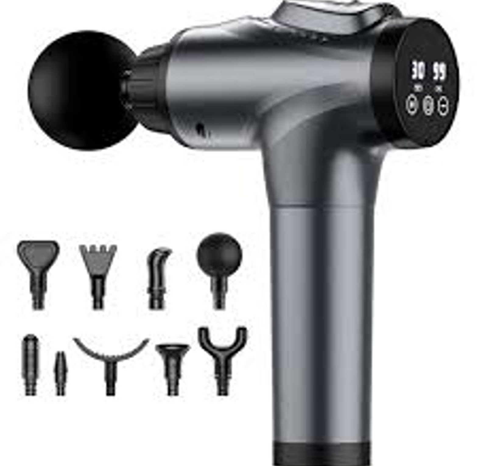 Massage Gun, designed for deep tissue muscle percussion and pain relief.  image
