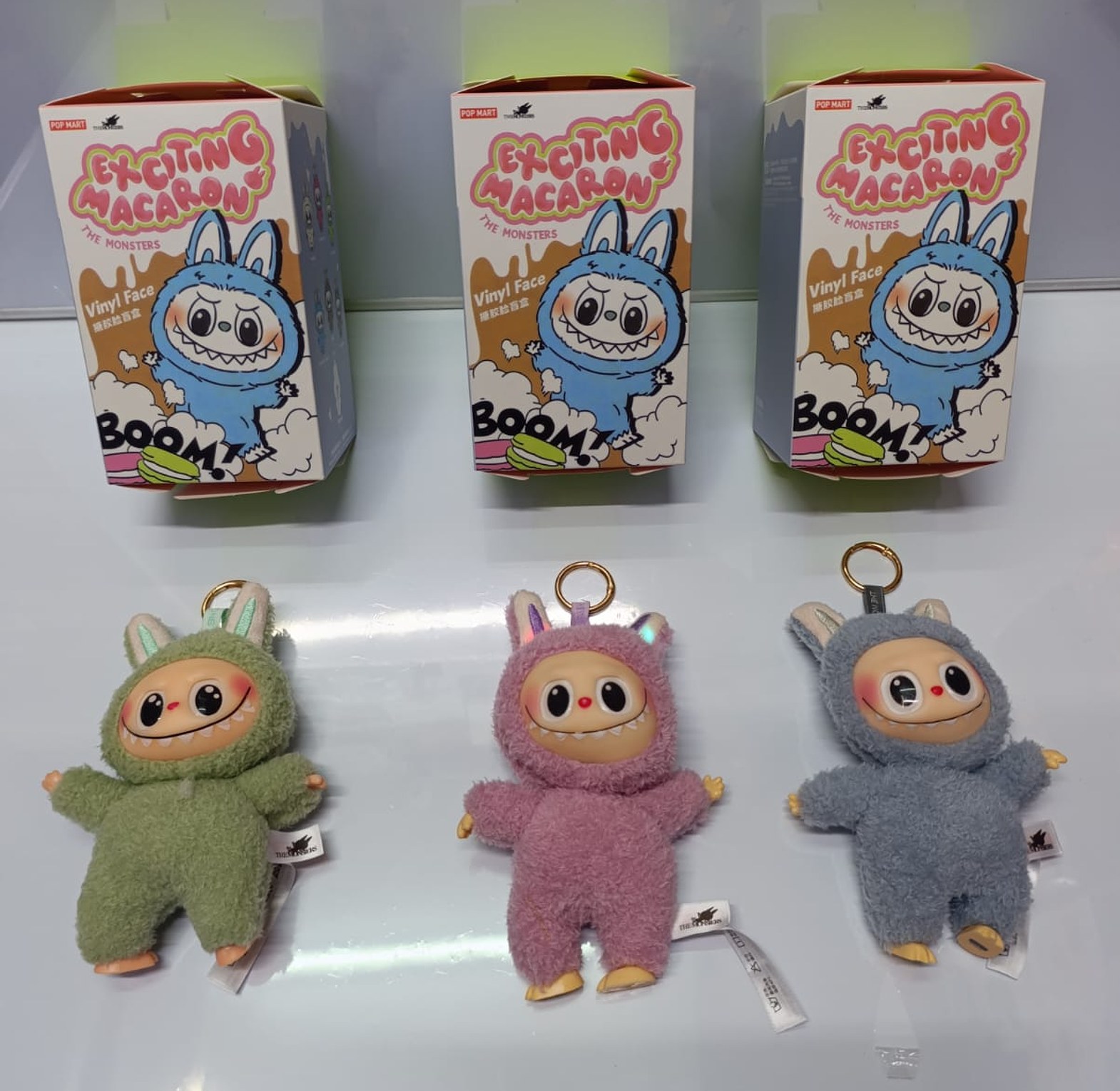 Pop Mart Labubu Macaron Plush Key Chain Toy, Collectible image