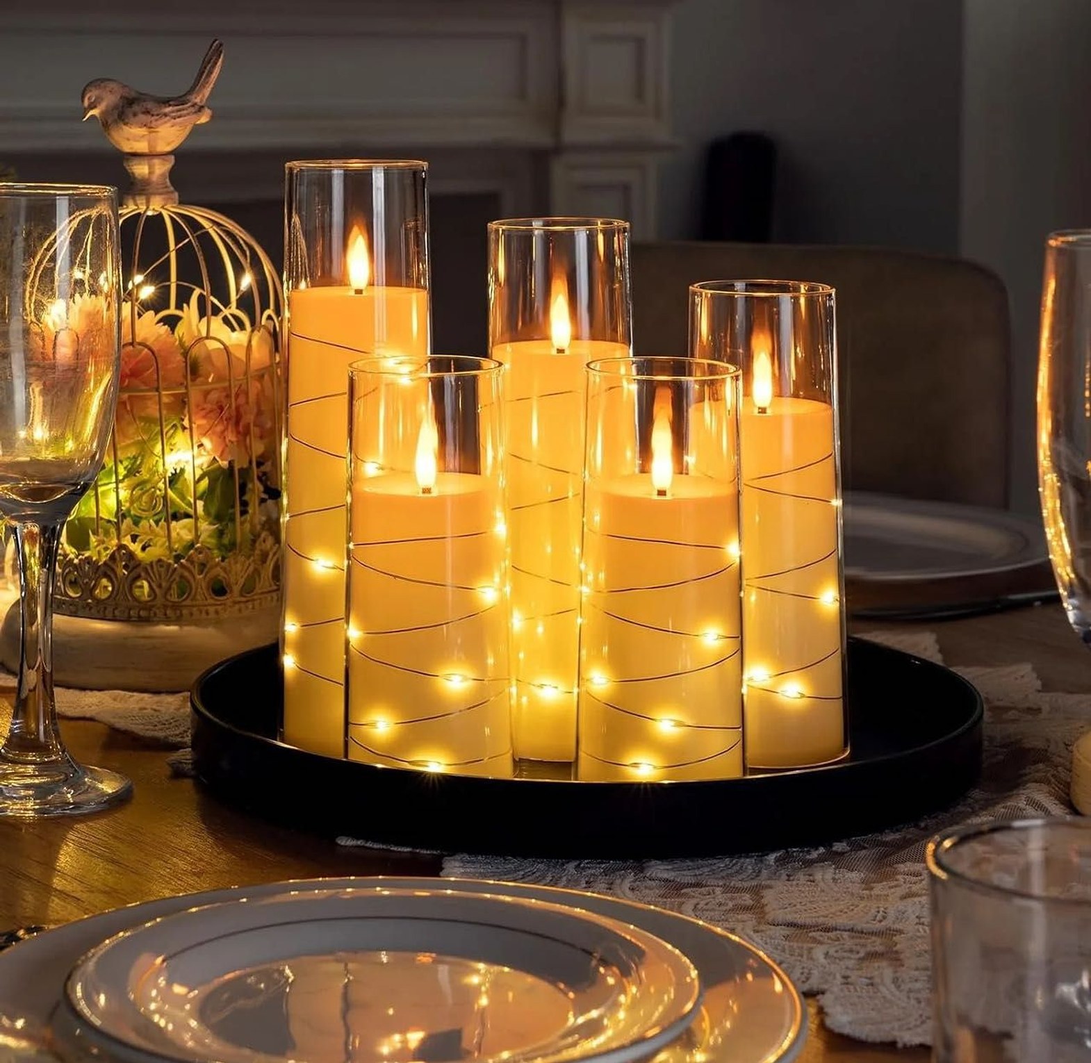 3pcs Acrylic Flameless Led candles image