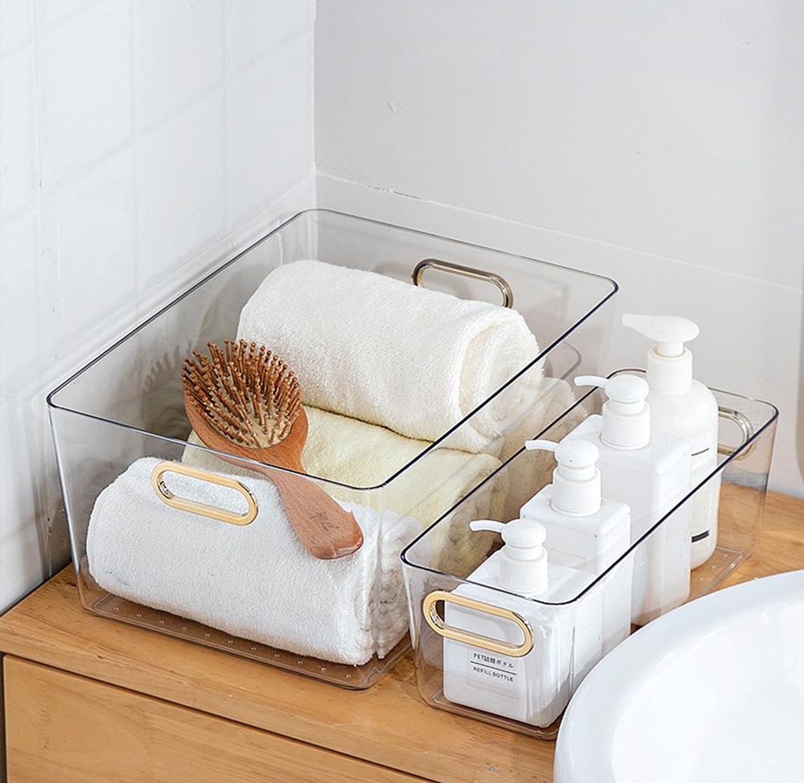 Light Luxury Desktop Transparent Storage Boxes image