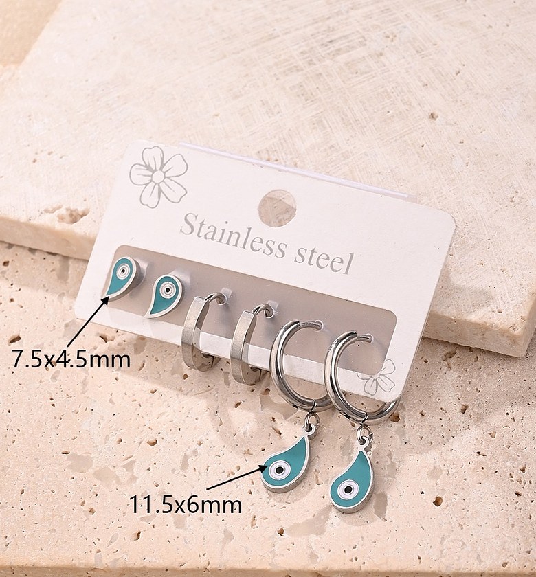 Evil eye earring set image