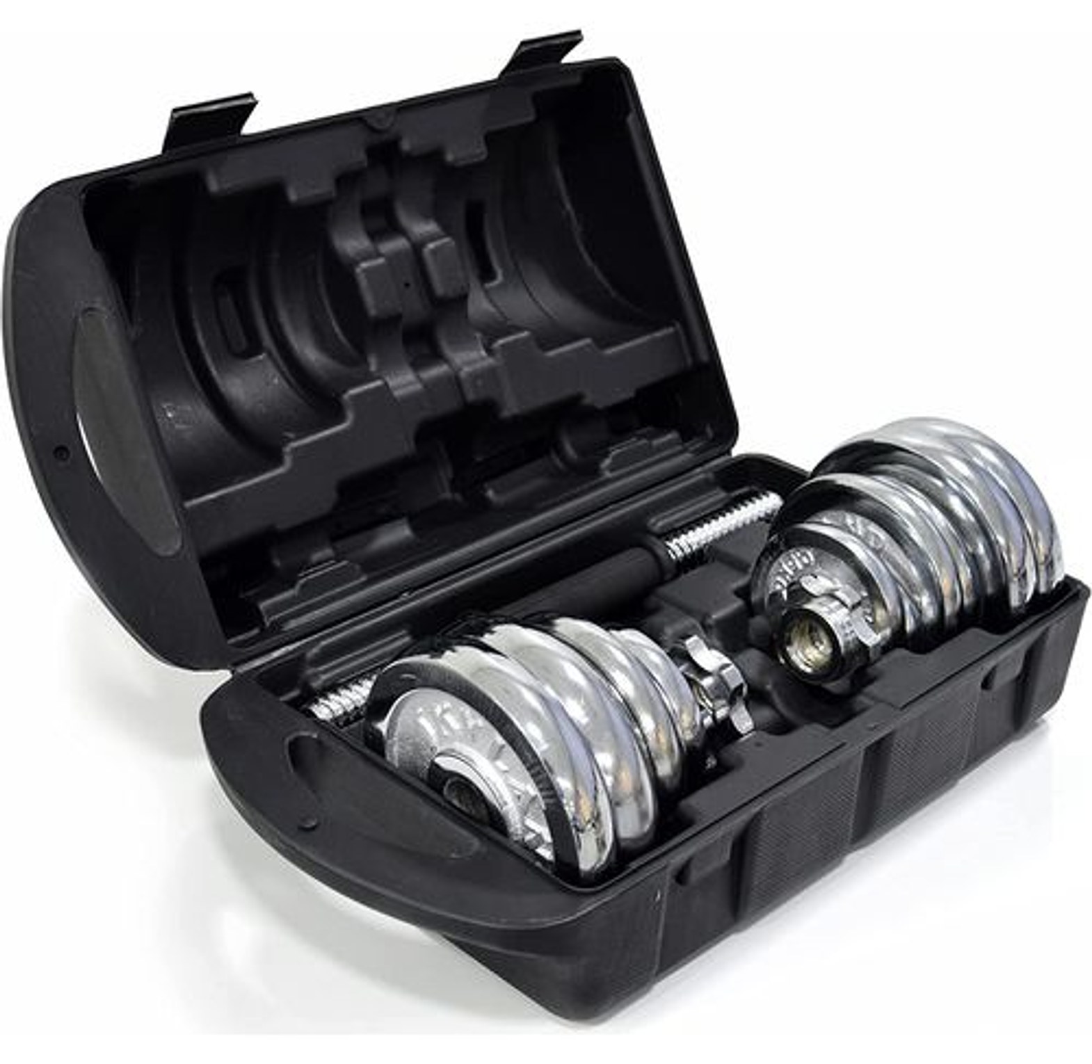 15KG ADJUSTABLE CHROME PLATED DUMBELL WEIGHT SET image