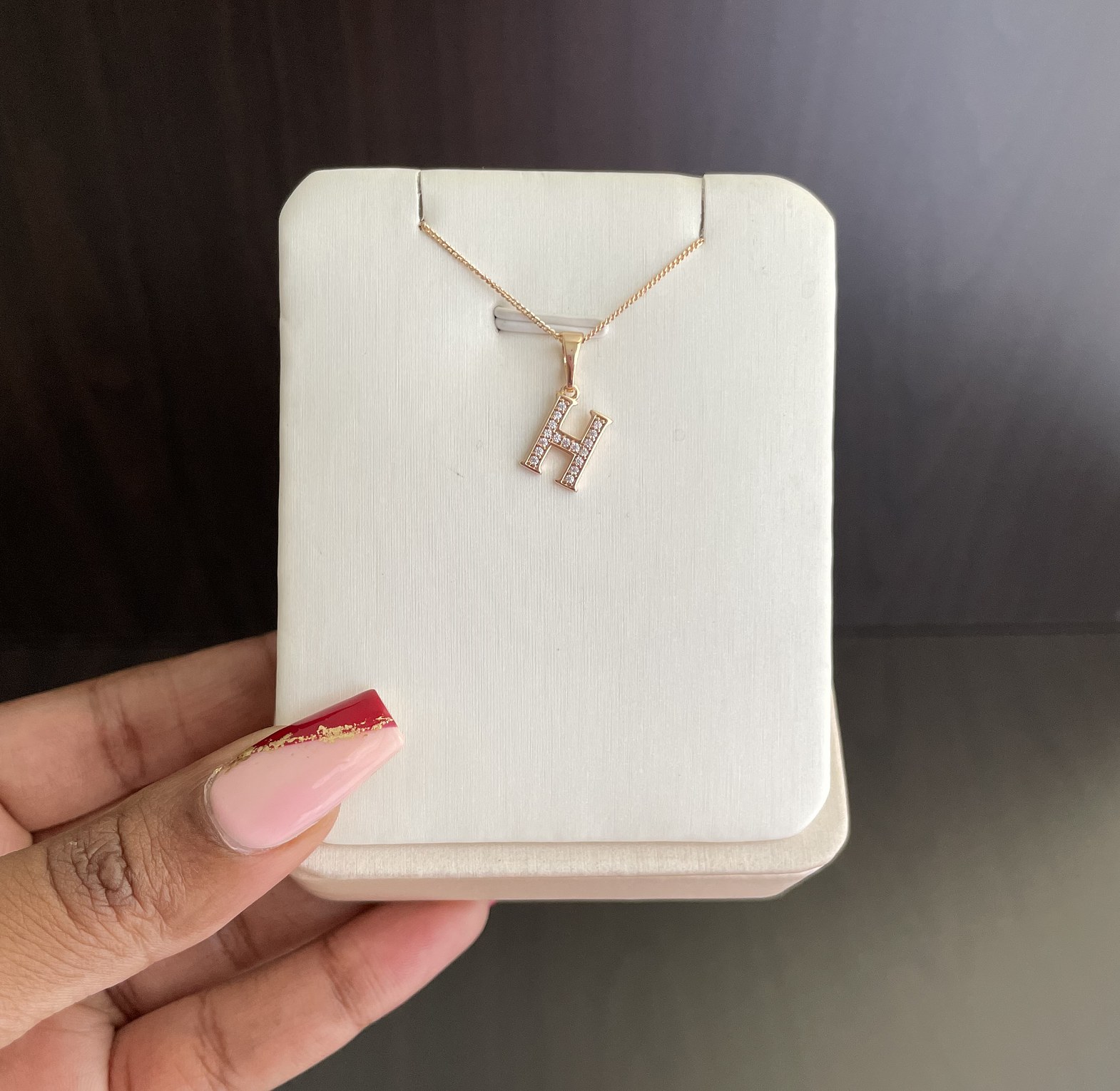 Initial Necklace - H image