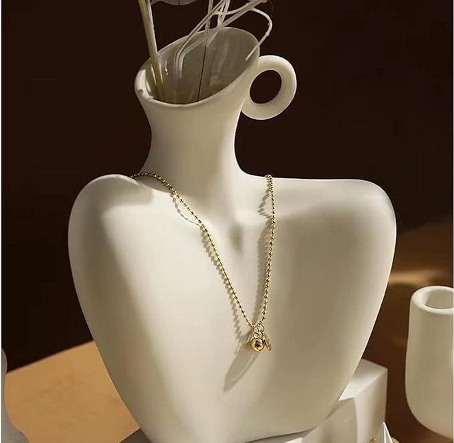 Ivory shaped decor sculpture  image