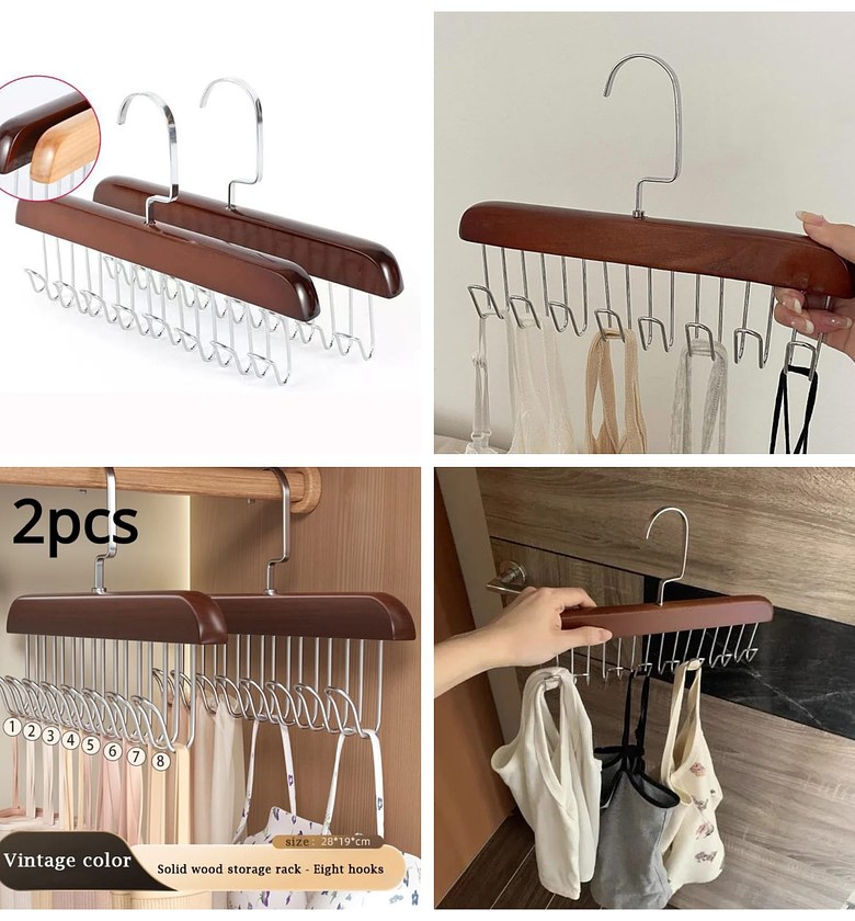 Wooden Plank 8-Hook Hanger image