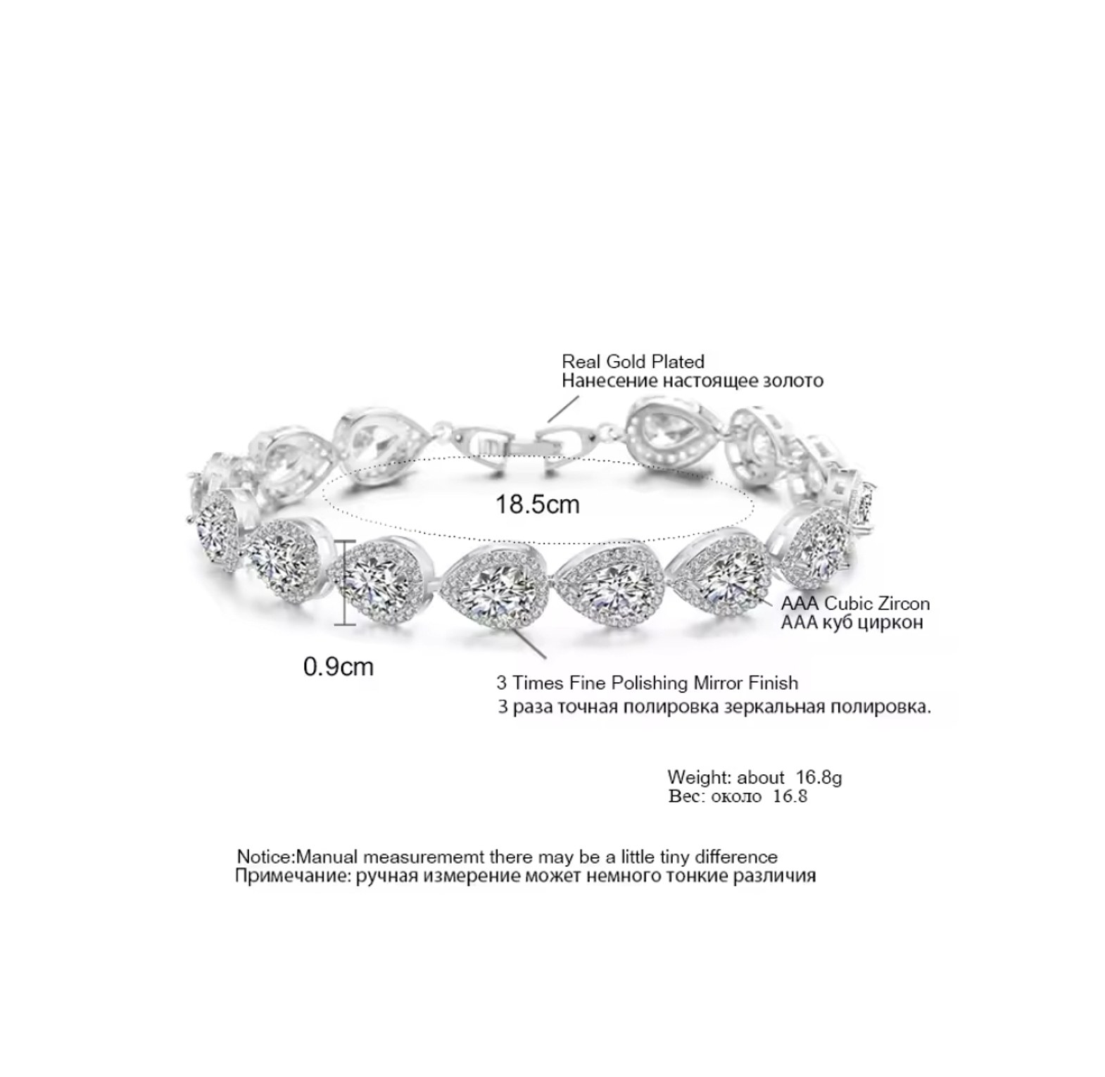 Water Drop Cubic Zirconia bracelets image
