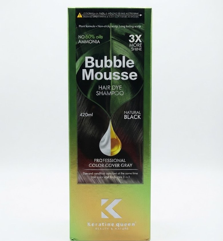 Keratin queen bubble mousse hair dye shampoo  image