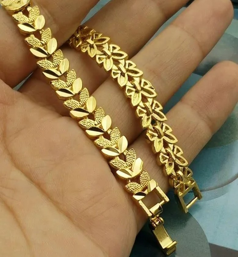 Stainless steel gold plated luxury bracelet image