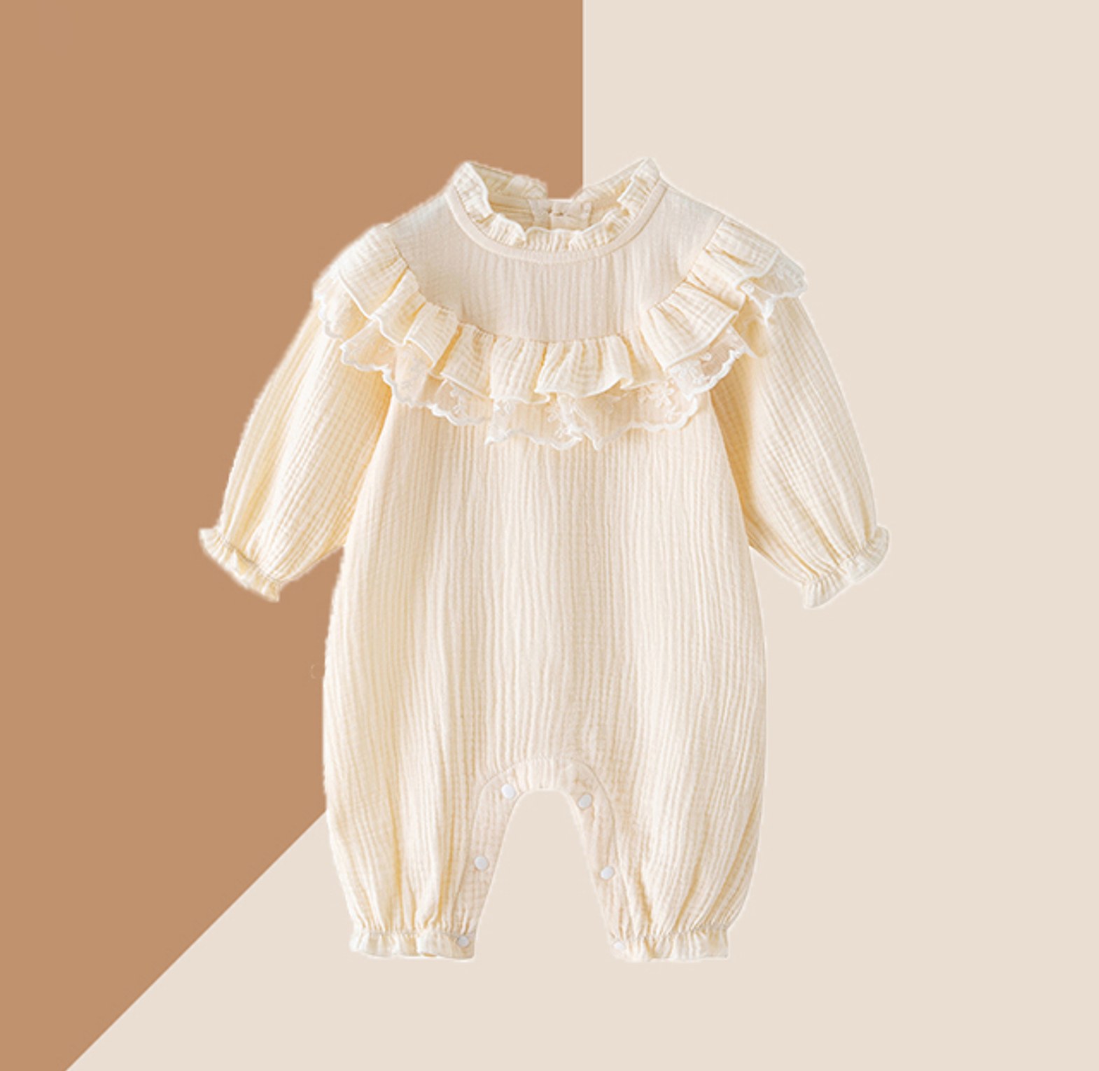 Ivory Ruffle Sleepsuit image