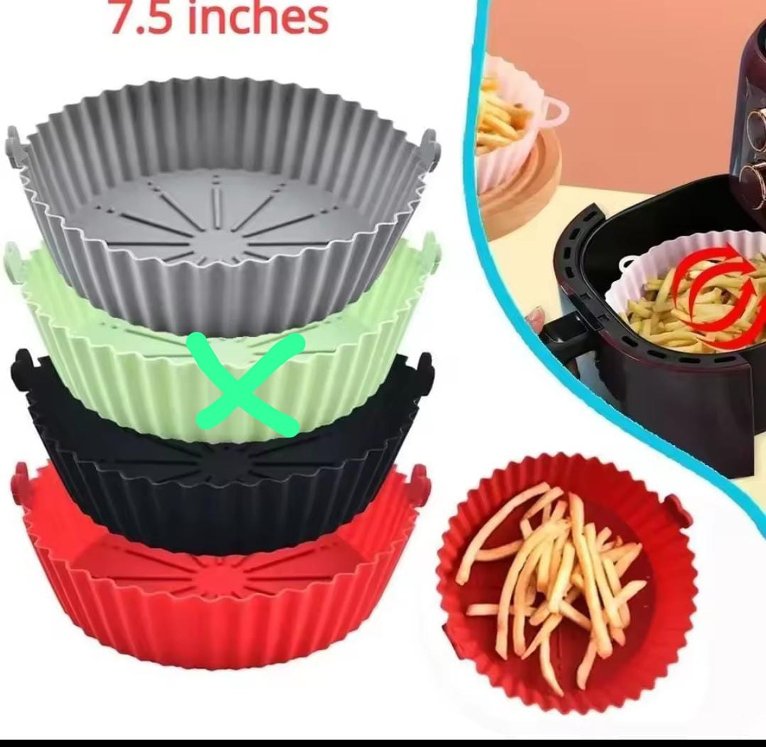 Food Grade Silicone Air Fryer Liner image