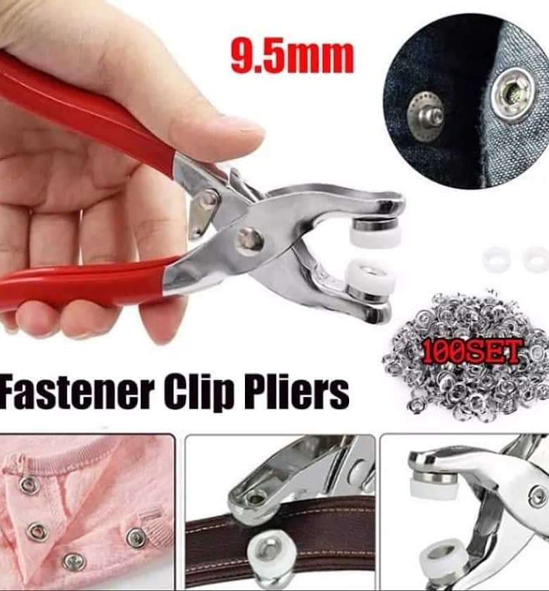 Metallic Snap Button Pliers Set image