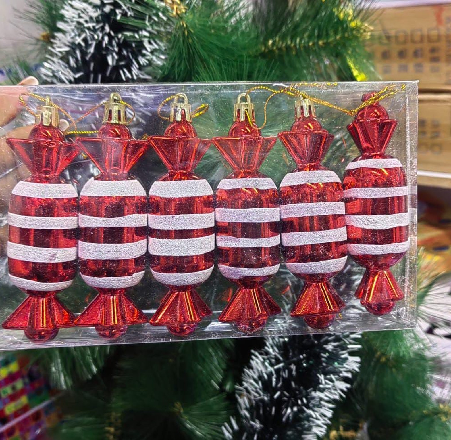 Christmas Tree Decoration  Sweetslike (6pcs)Christmas – Festive Assorted Holiday Candies Gift Pack for Kids & Family, Perfect for Gifting, Parties, Decorations & Celebrations image