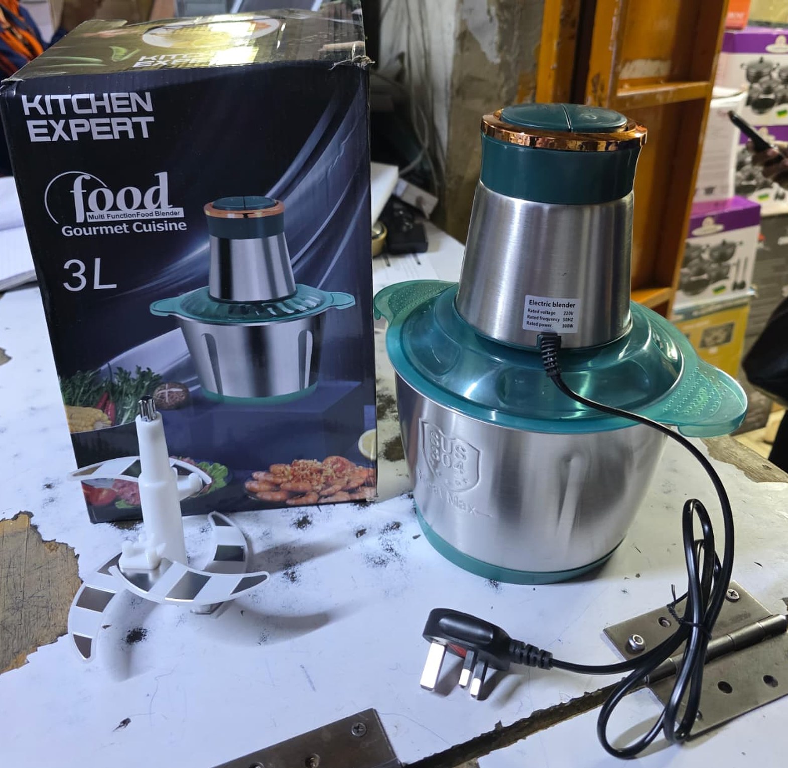 Electric Chopper.  Heavy Duty Electric Food Processor Meat Grinder/ Fruit Vegetable Chopper Stainless Bowl image