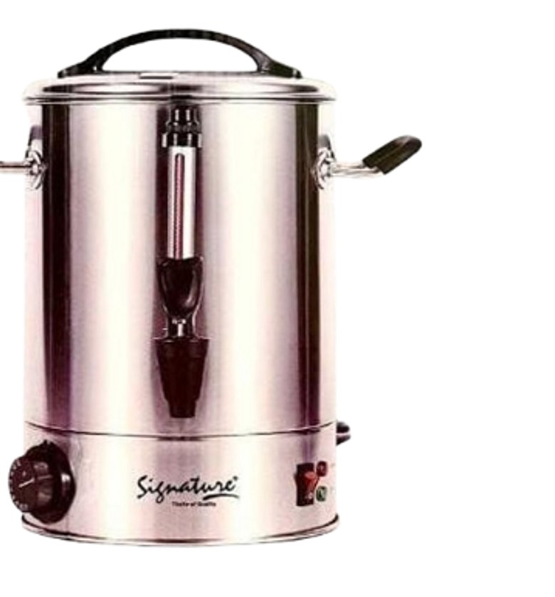 Electric Tea Urn. Commercial/House Use Signature STAINLESS STEEL DOUBLE WALL TEA URN NON ELECTRIC 20L image