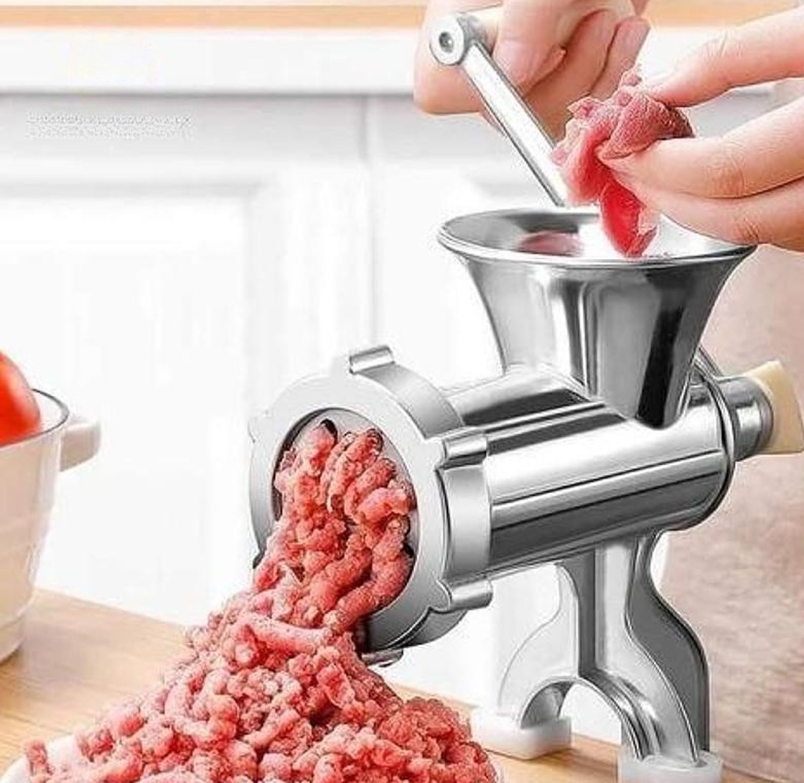 Manual Meat Mincer / Grinder - Aluminum Alloy image