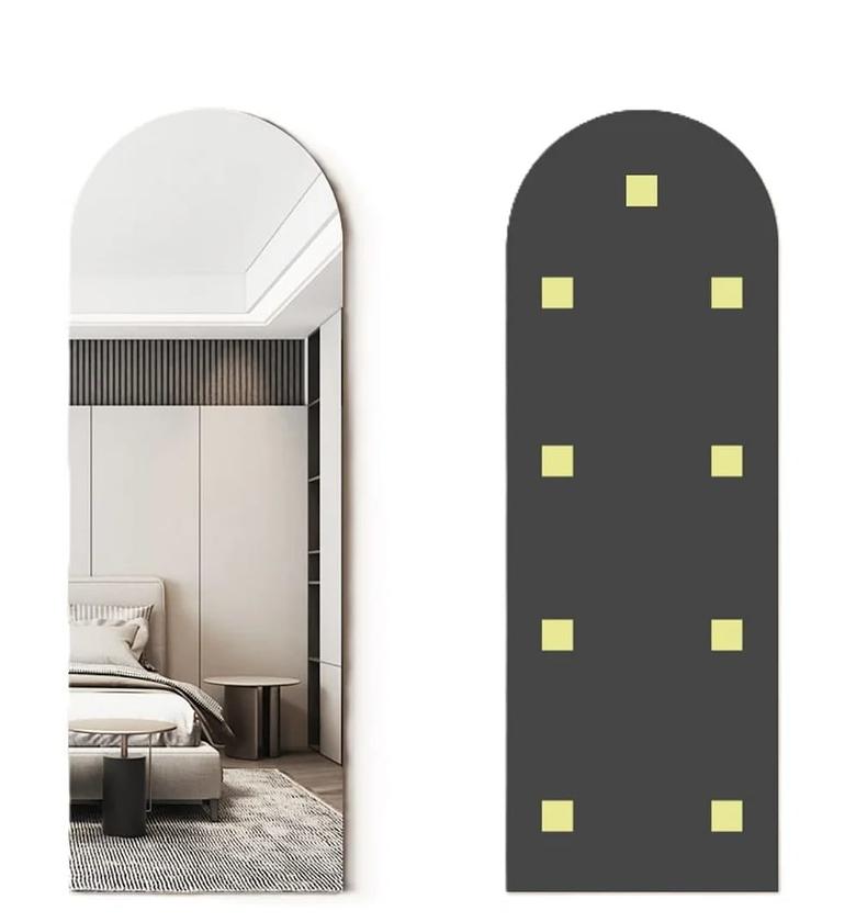 Semi Oval Acrylic Wall Mirror image