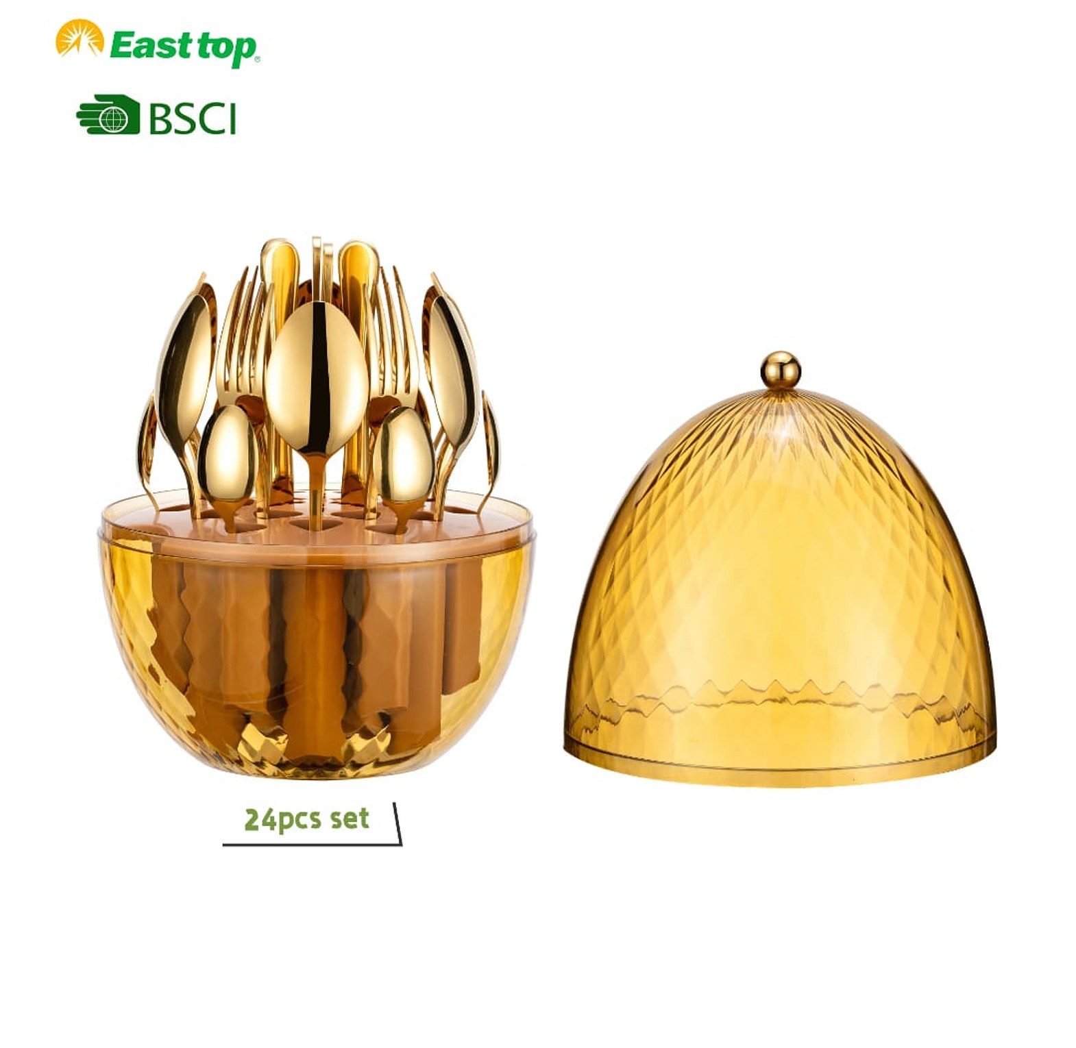 24pcs Cutlery Set with Egg-shaped Organizer image