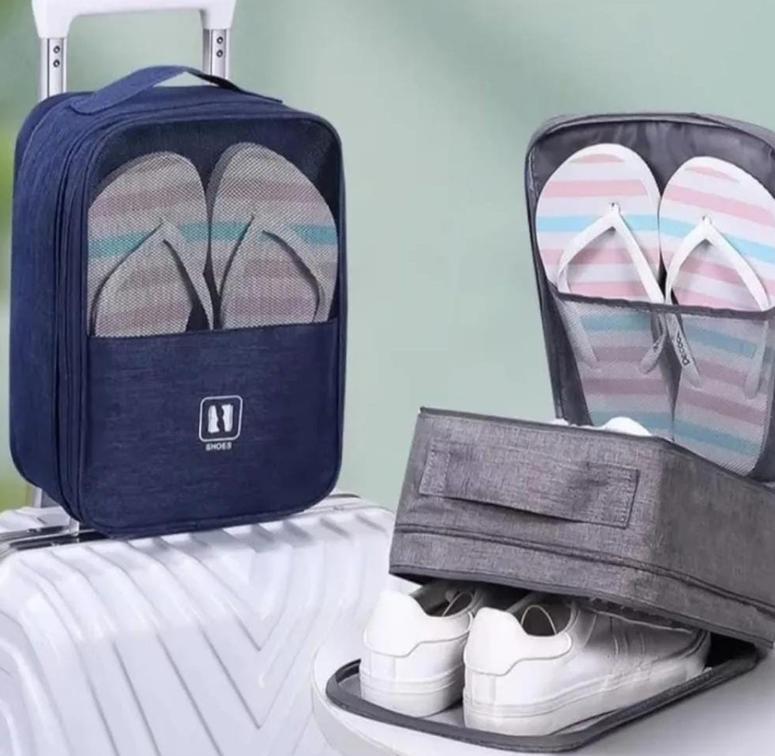 Waterproof travel shoe bag  image