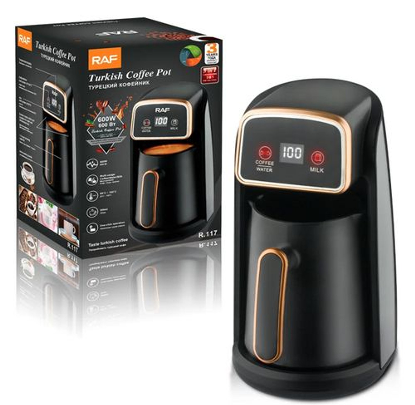 RAF Electric automatic Turkish Coffee Maker/pot for for Delicious Cup of Turkish & Greek Coffee image