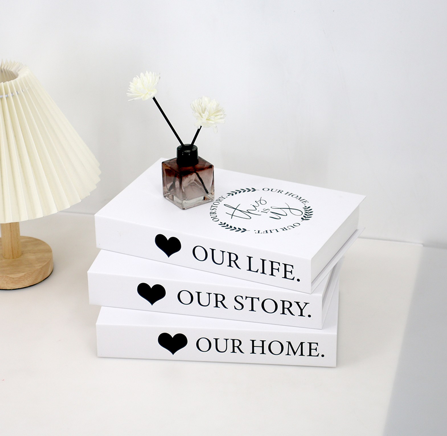 Minimalist Decorative Book Box for Coffee Table Styling, Faux Aesthetic Book Ornament, Modern Home & Office Decor Piece image