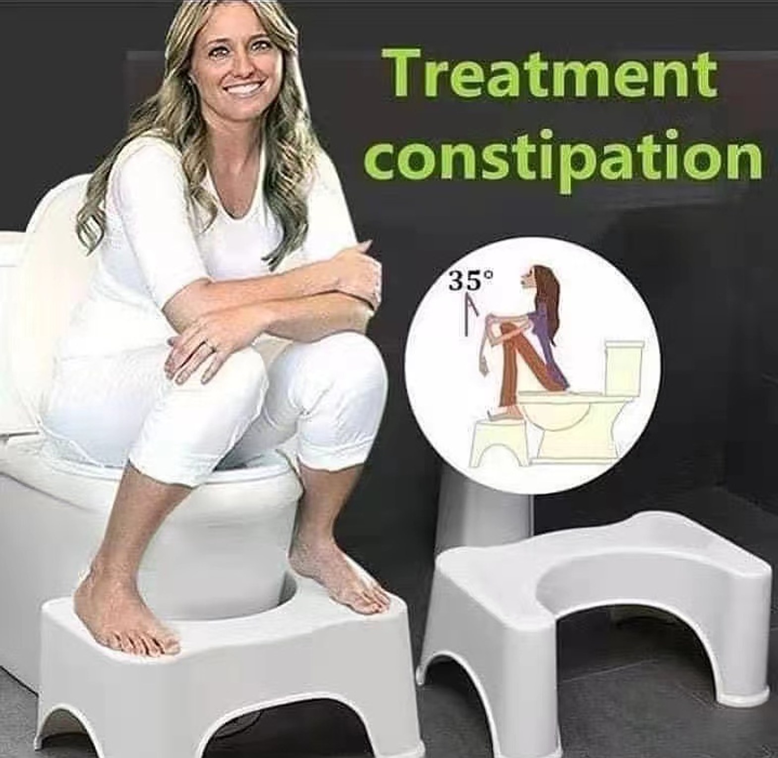 Toilet Feet Stool (Posture Support Stool) image