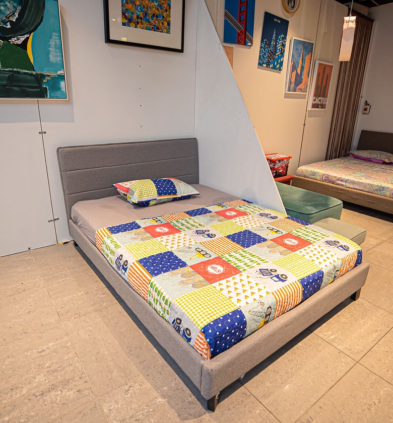 BED 140X190 CM CLR GREY  image