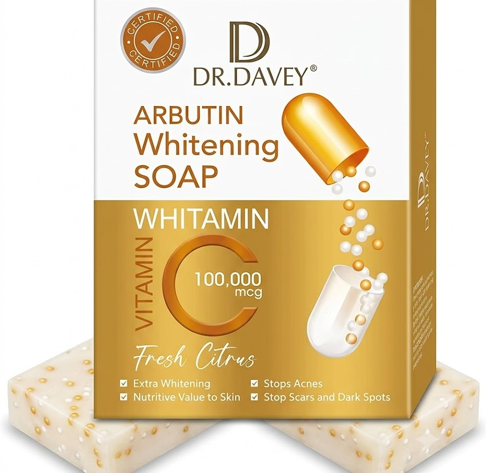 Dr. Davey Arbutin Whitening Soap – Fresh Citrus image