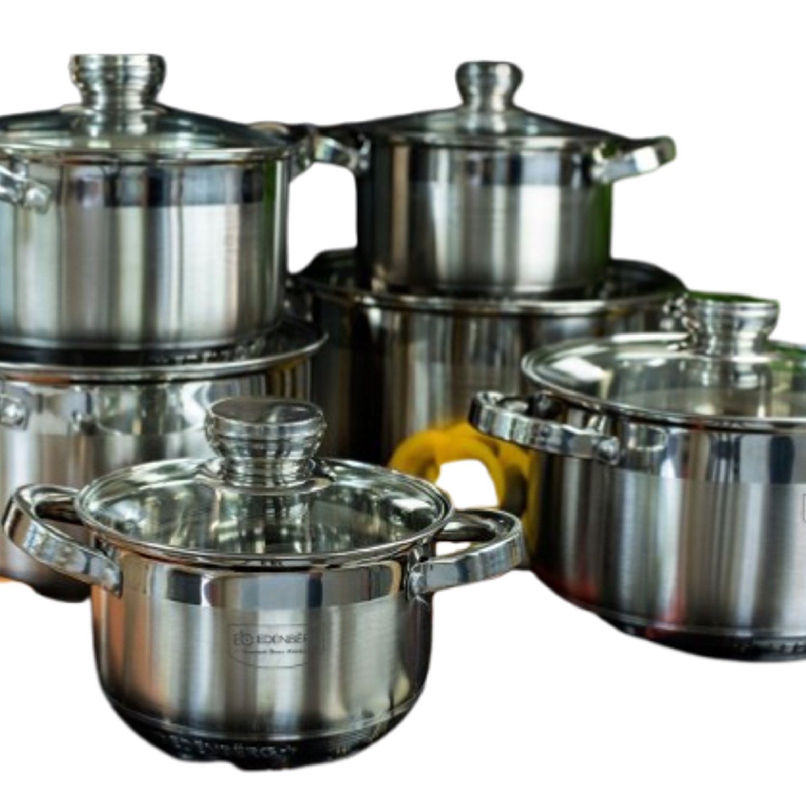 EDENBERG 12pc Edenburg Stainless Steel Cookware image
