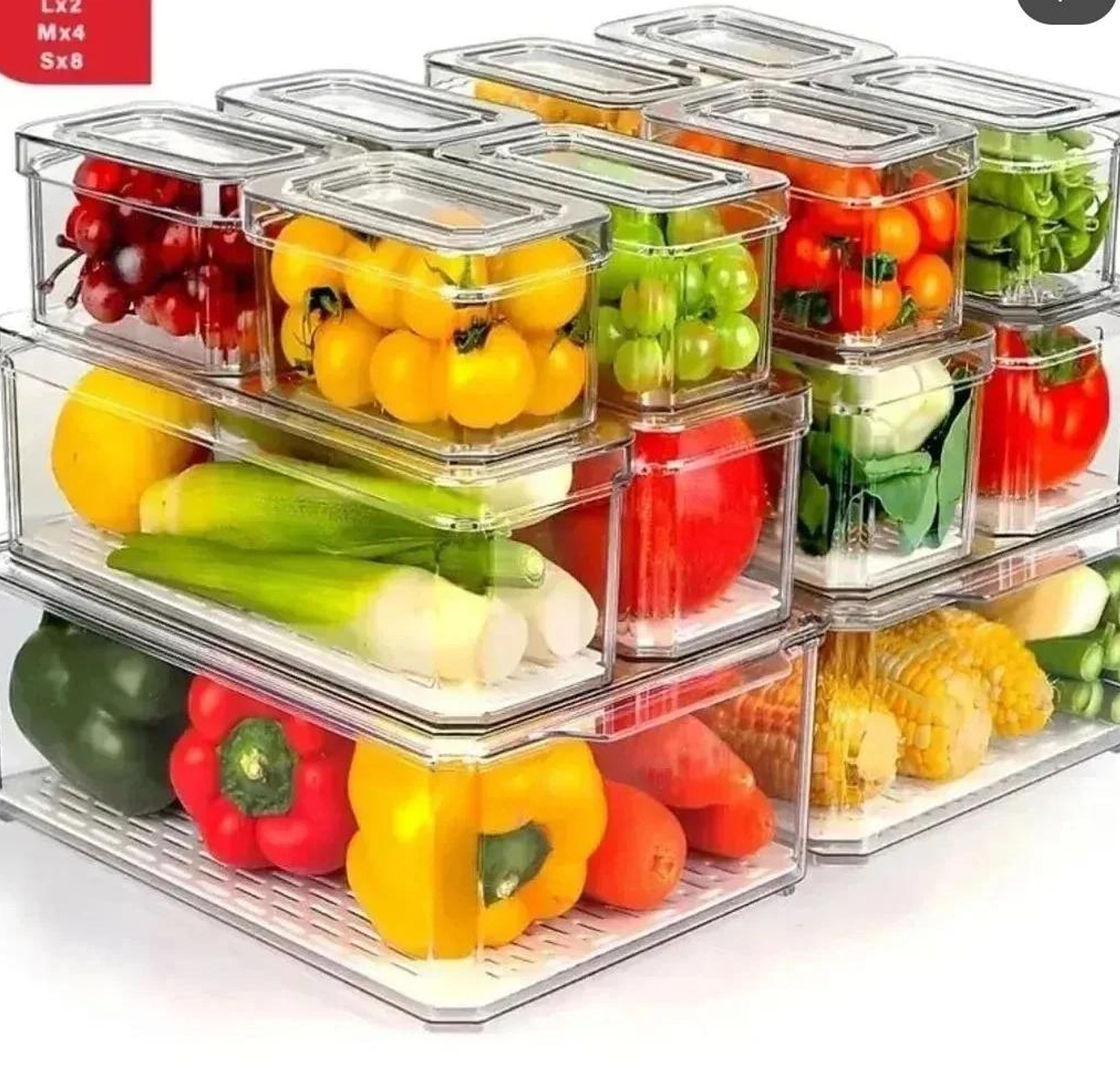 14pcs stackable Fridge storage organizers image