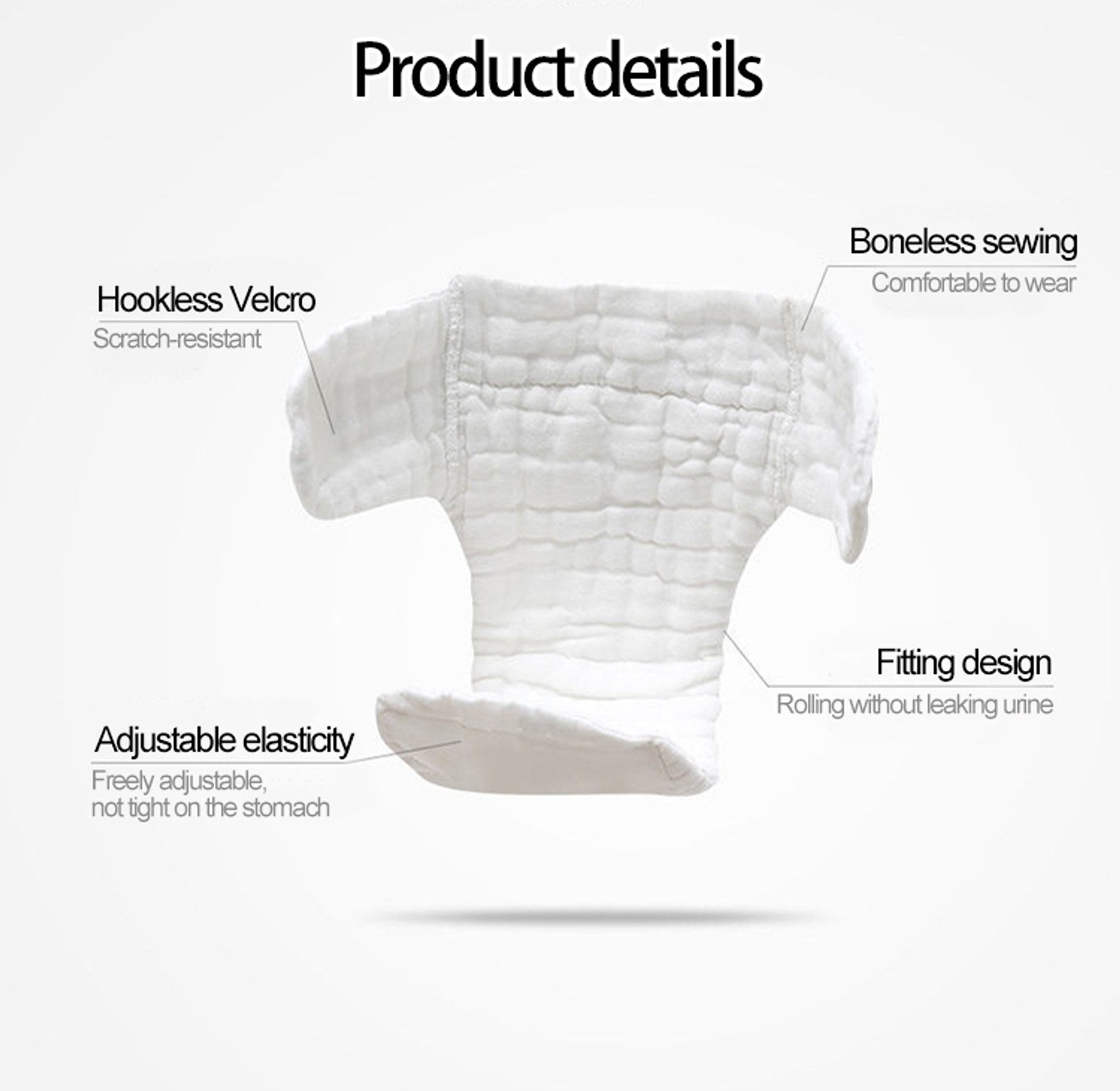 Muslin Cloth Diapers – Set of 3 image