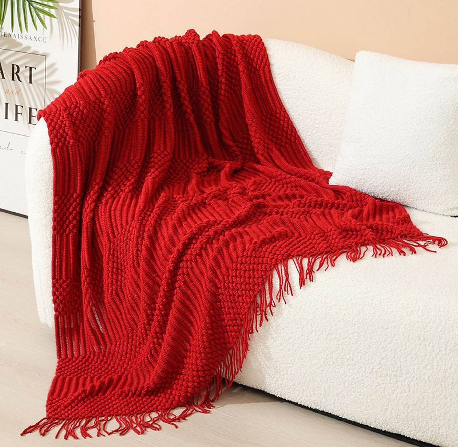 1Nordic Style Sofa Throw Blanket image
