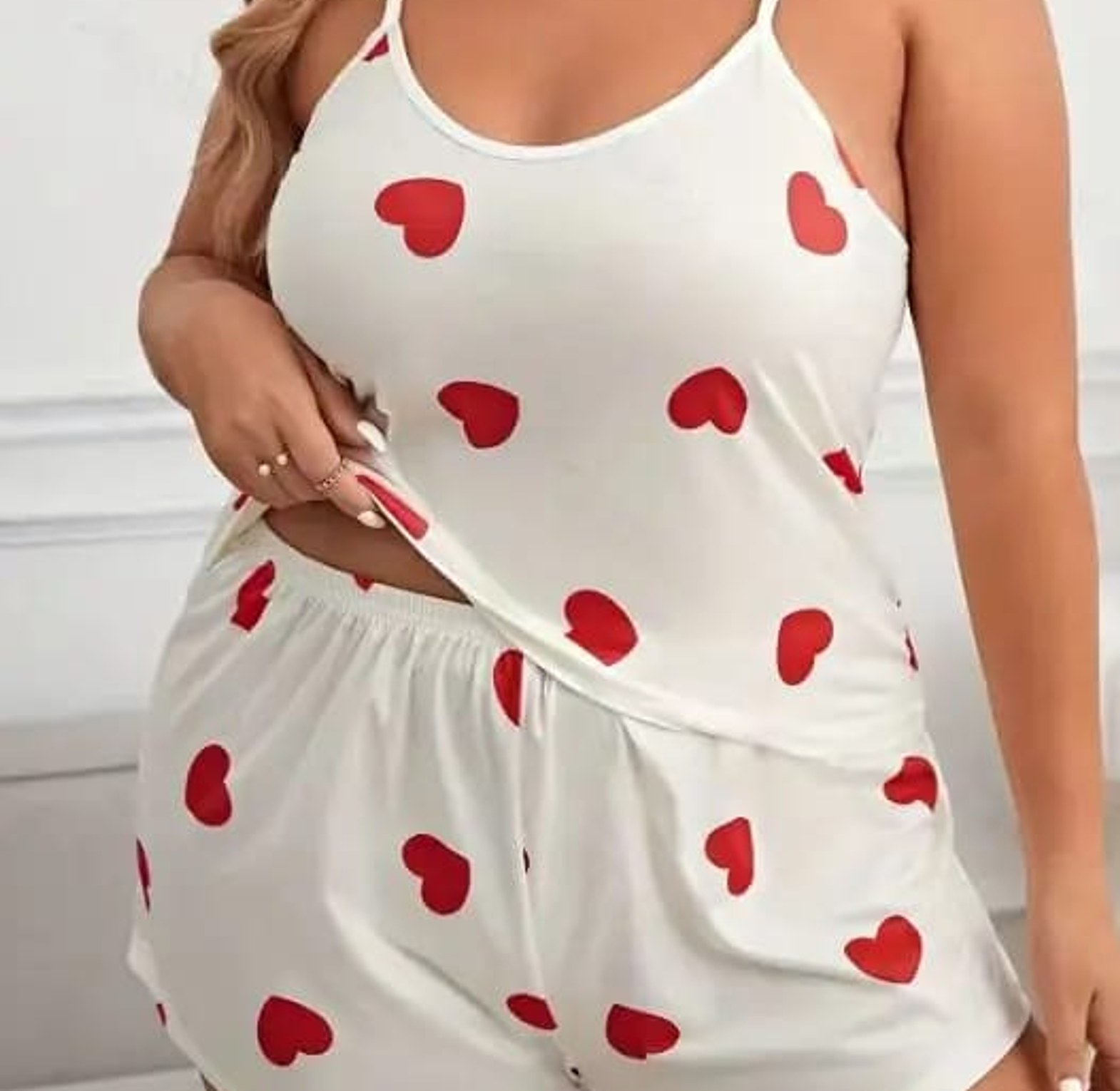 Plus Size Luxury Lace Trim Sheer Erotic Nightdress and Sleepwear Set image