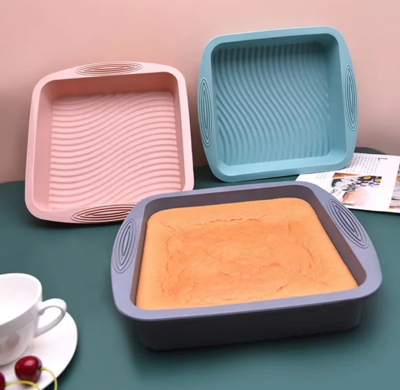 Premium 3D Square Silicone Baking Tin and Dessert Mold image