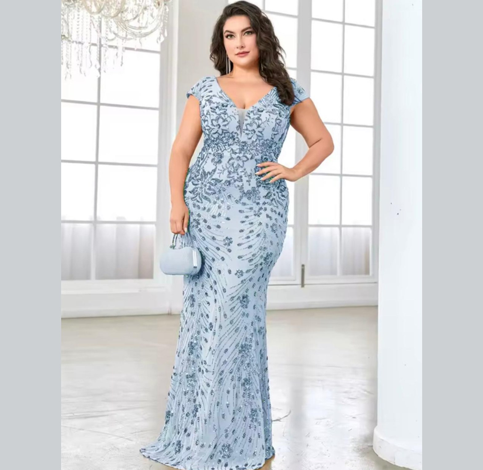 Gilded Vine Embellished Mermaid Gown image