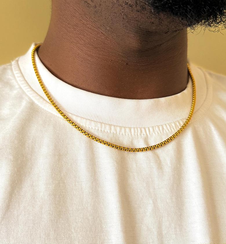 2mm Boxy chain gold image