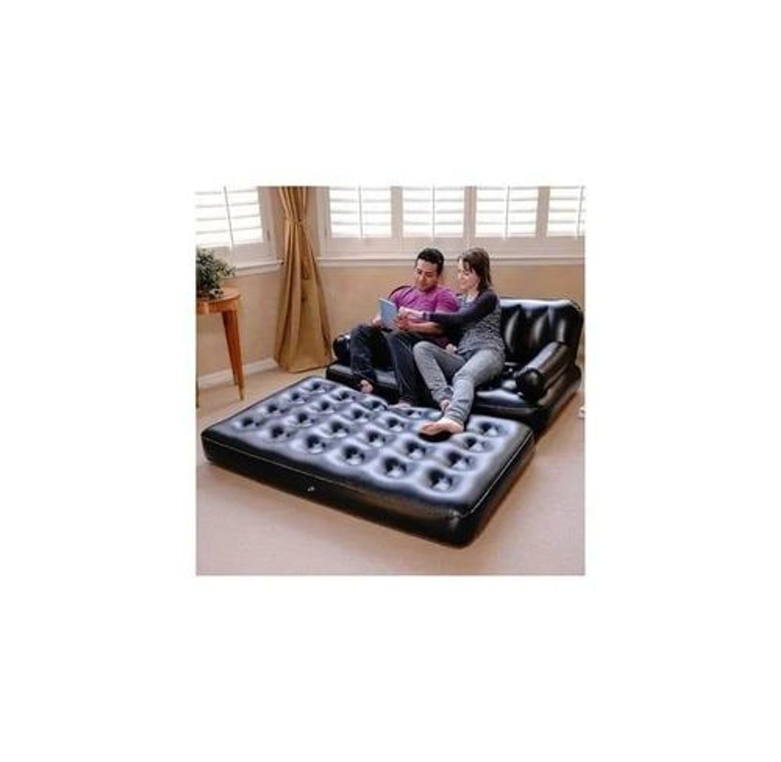 Best Ways 5in1 Inflatable Multifunction sofa-bed with manual pump image
