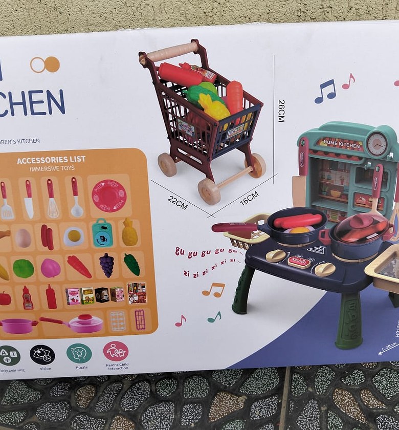  Mini Kitchen and Shopping Cart Playset image