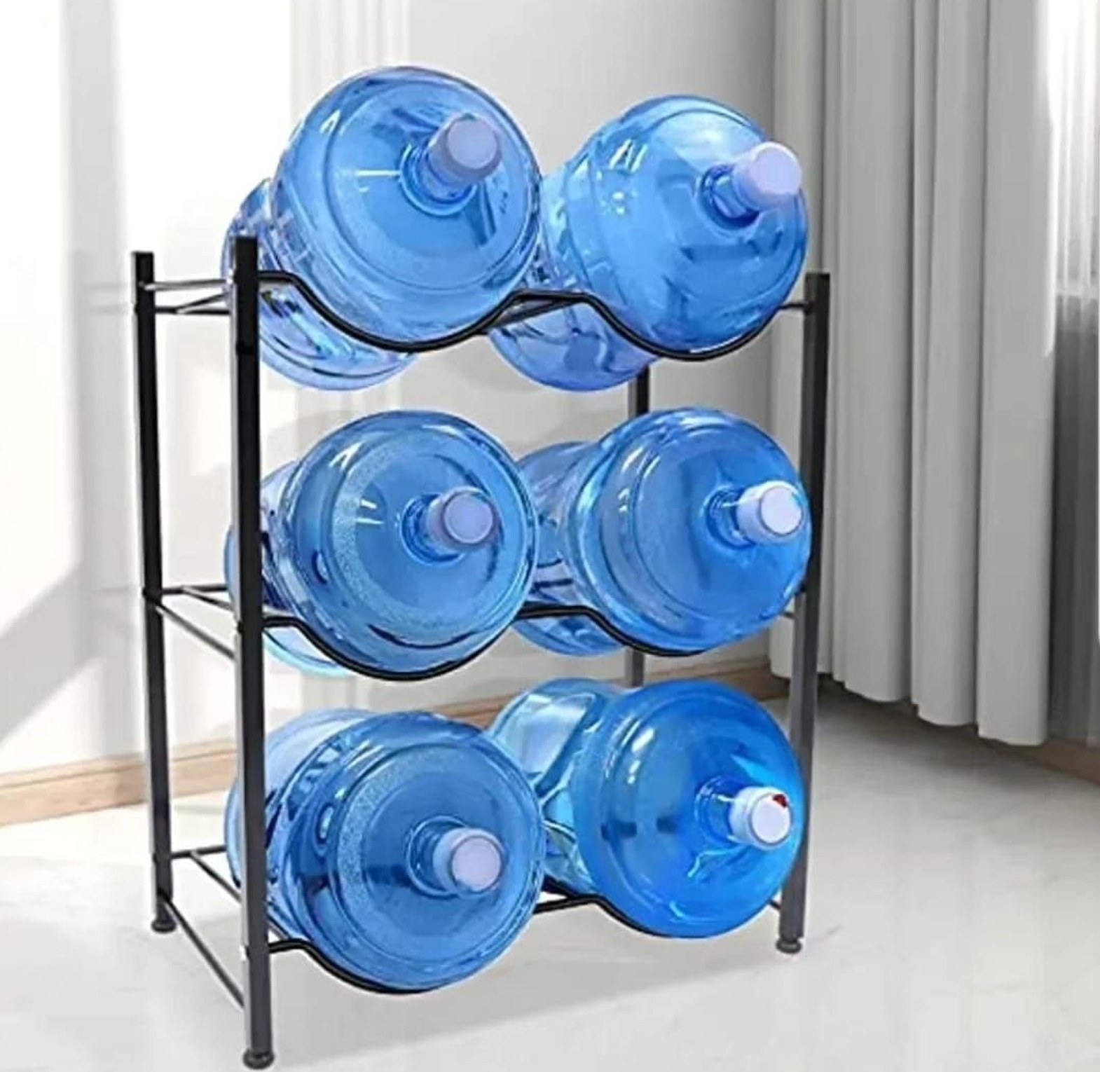 6-Tier Heavy-Duty Water Bottle Holder Rack image