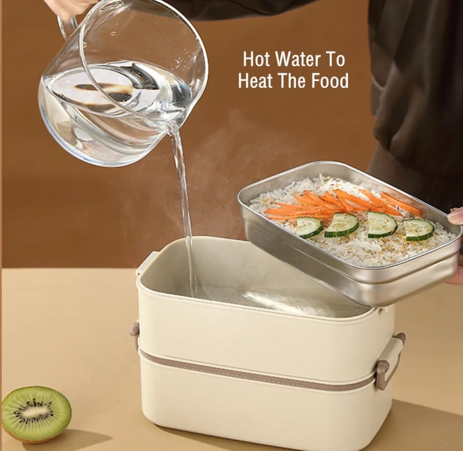 Double-Layered Lunch Box with Matching Insulated Bag image